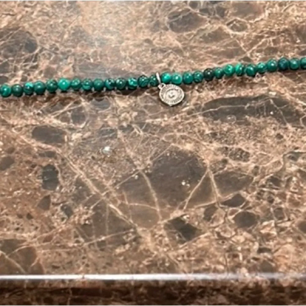 Malachite with evil eye (protection) bracelet or anklet - Picture 2 of 2